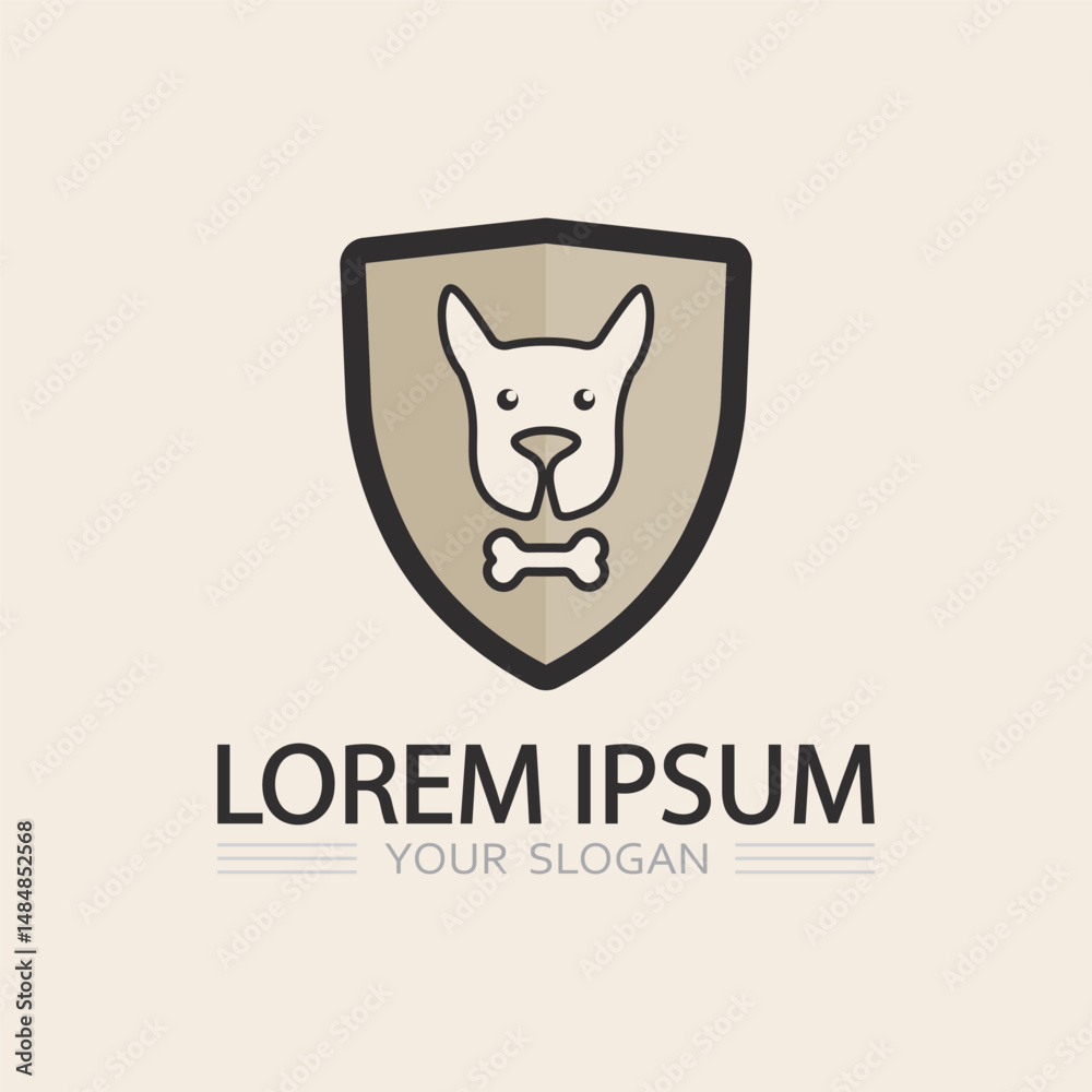 Abstract Dog Face Logo Vector Abstract Dog Face Logo Vector