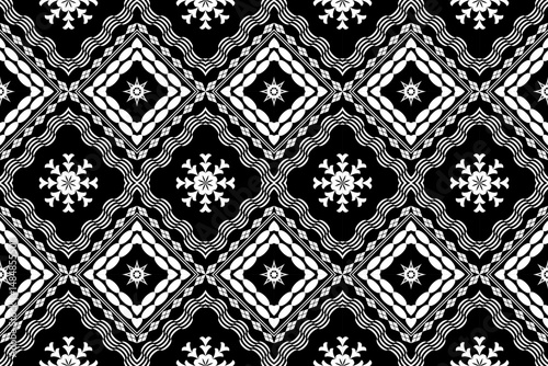 Ethnic Figure aztec embroidery style.Geometric ikat oriental traditional art pattern.Design for ethnic background,wallpaper,fashion,clothing,wrapping,fabric,element,sarong,graphic,vector illustration
