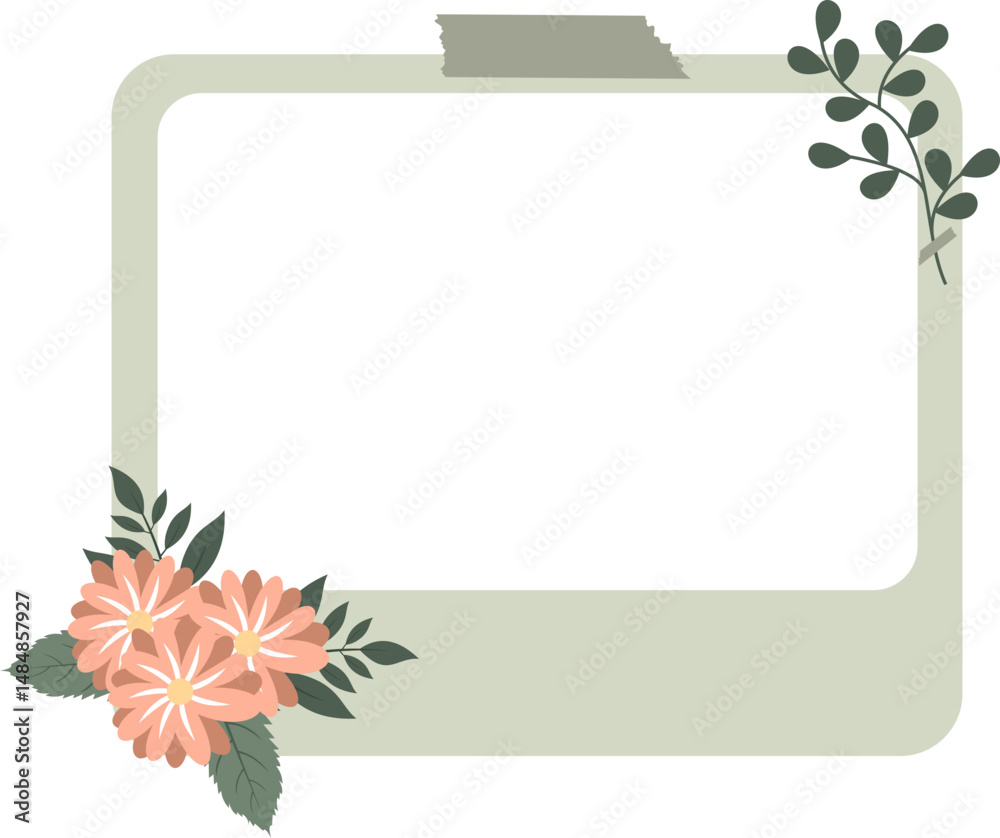 Fototapeta premium Aesthetic Polaroid Photo Frame