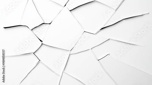 A white background with black cracks.