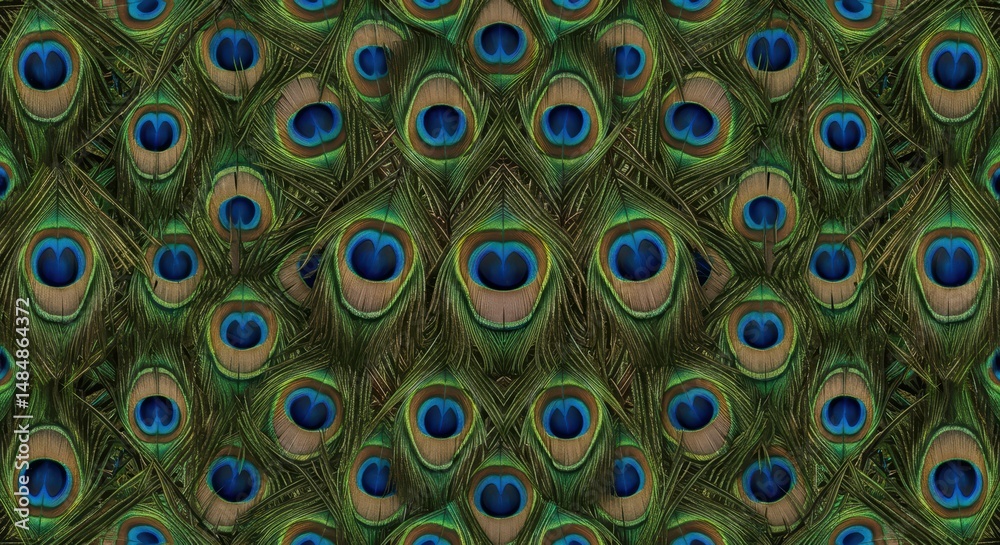 Obraz premium Peacock feather texture background