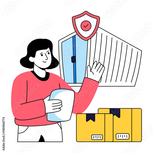 An illustration design of secure cargo