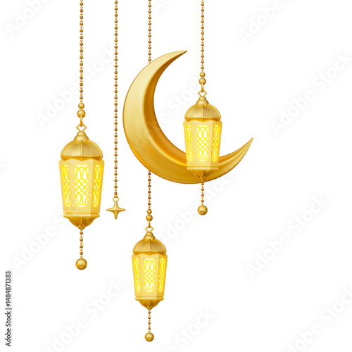 3D Islamic Lantern for Ramadan Decoration