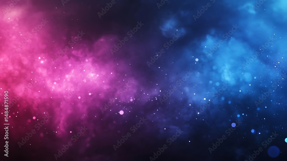 Obraz premium Pink and blue nebula cosmic background