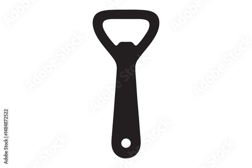 Simple Black Outline of a Bottle Opener