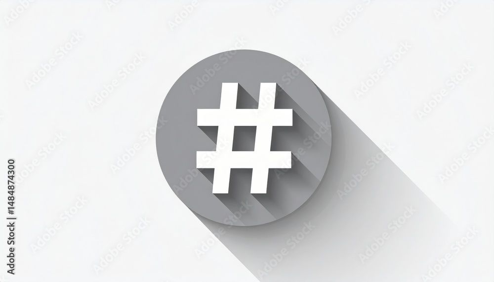 Fototapeta premium Exploring hashtag trends in social media online platforms visual content digital environment informative perspective