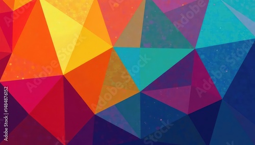 Abstract geometric shapes repeat in vibrant colors , decoration, colorful, background