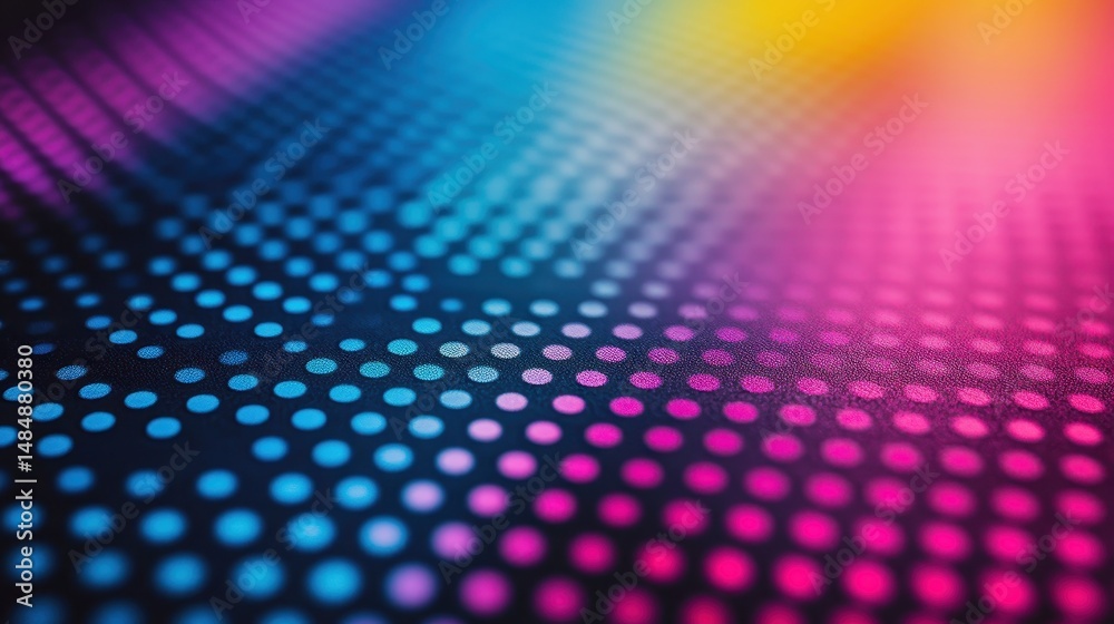 Fototapeta premium Abstract colorful light pattern with vibrant dots and gradients