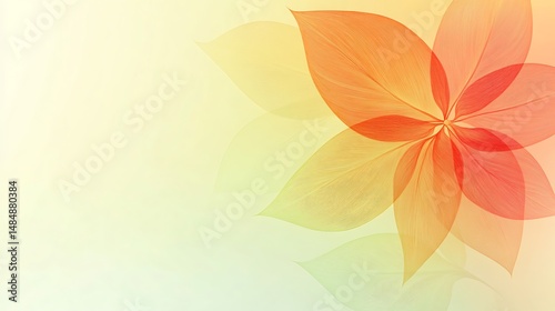 Abstract floral design, pastel hues (1)