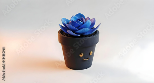 Isometric 3D Icon of Plant on White Background