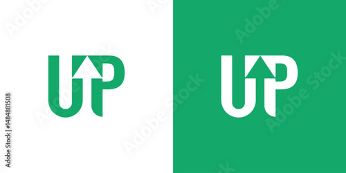 Letter UP with Arrow Logo Design
