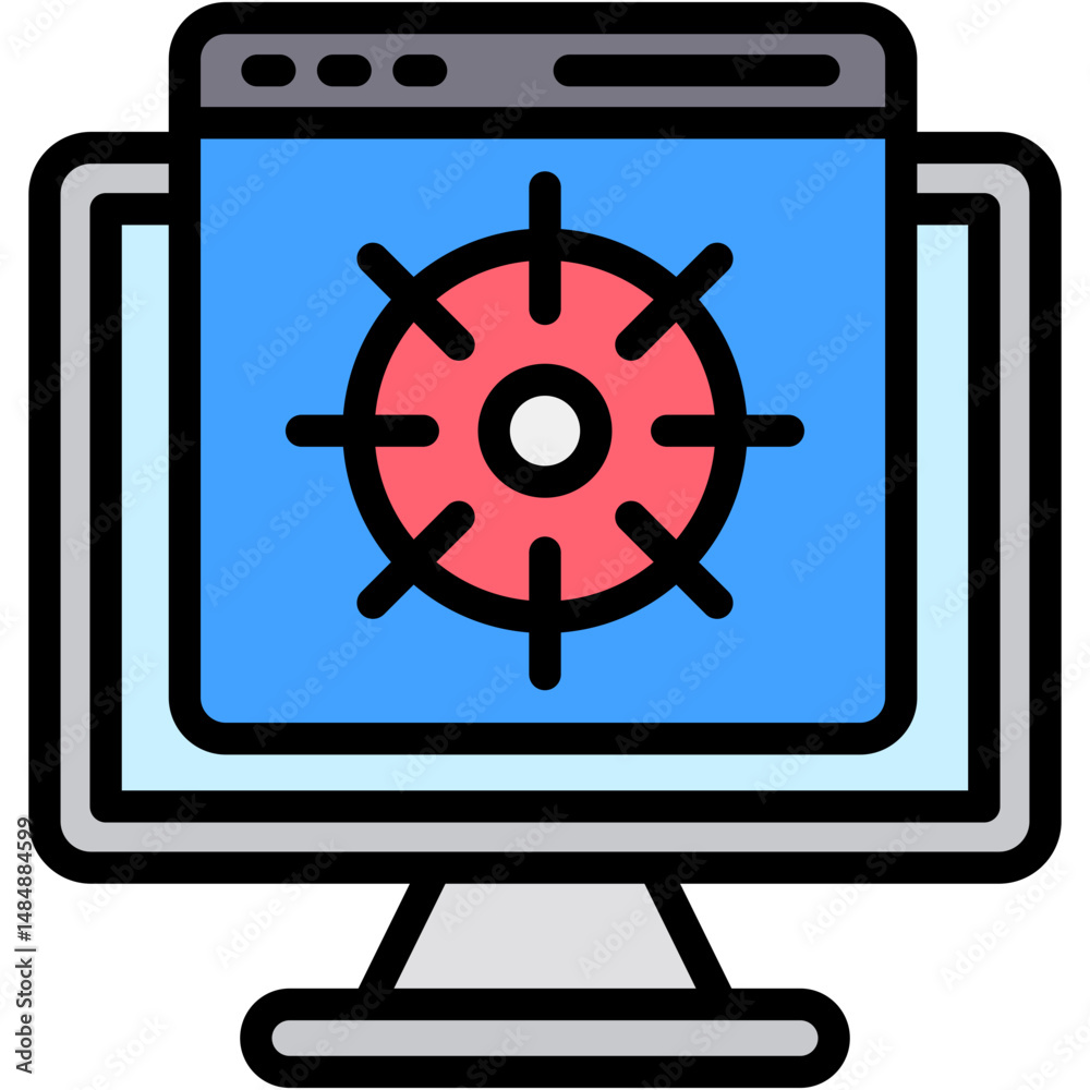 Obraz premium Kubernetes Colour Icon Vector Illustration