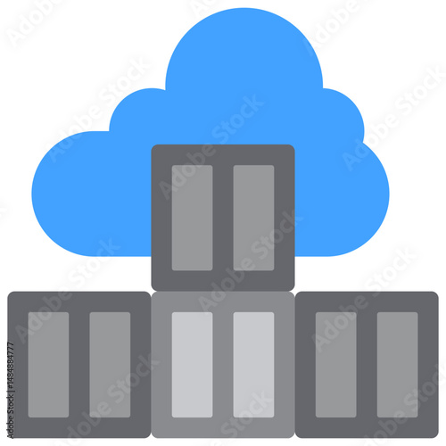 Containerization Fill Icon Vector Illusrtation