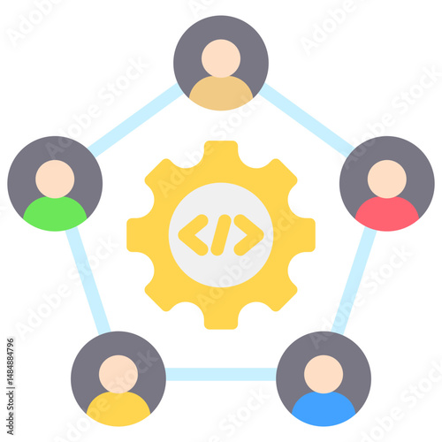 Collaboration Tools Fill Icon Vector Illusrtation