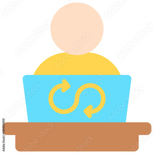 Devops Engineer Fill Icon Vector Illusrtation