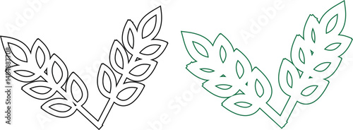 Cereals doodle illustration including icons - pearl millet, agriculture, wheat, barley, rice, maize, timothy grass, buckwheat, proso, sorghum. Thin line art about grain plants. Editable Stroke