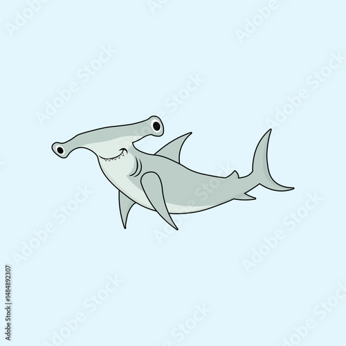 Animal Cute Cartoon Hammerhead Shark