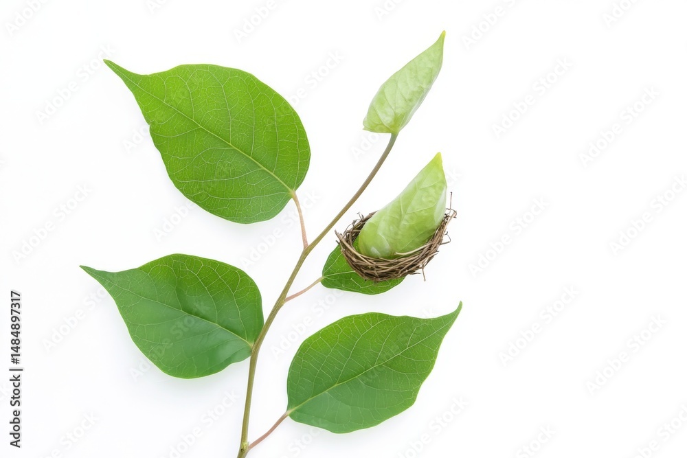 Obraz premium walnut on white background