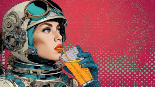 love woman cosmonaut cocktail