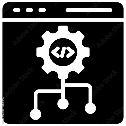 Version Control Solid Icon Vector Illustration