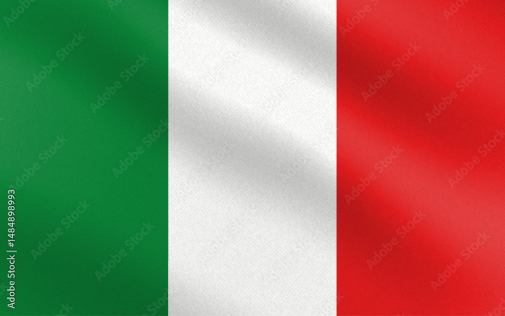 Flag of Italy with paper texture and light. Vector illustration Flag of Italy with paper texture and light. Vector illustration