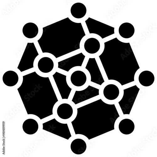 Service Mesh Solid Icon Vector Illustration