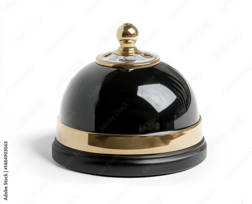 Elegant black and gold service bell Elegant black and gold service bell