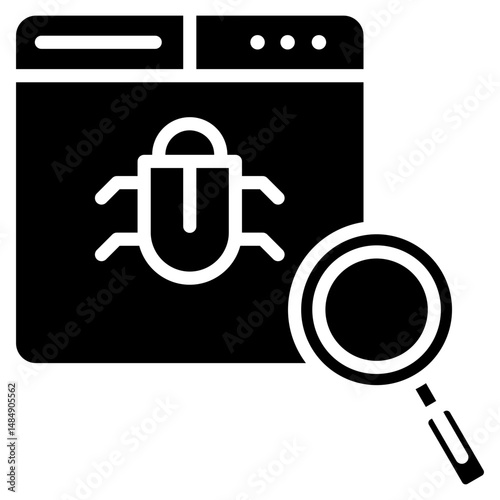Bug Detector Icon Element For Design