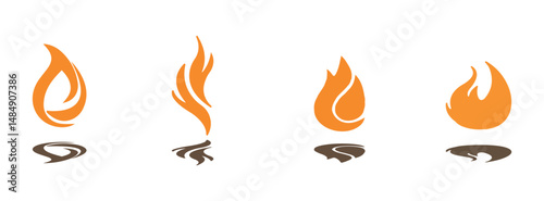 Set Icon Flames full color