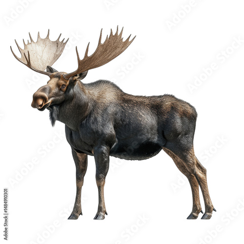 Wallpaper Mural Majestic Moose with Sprawling Antlers standing proudly symbol of on transparent background Torontodigital.ca