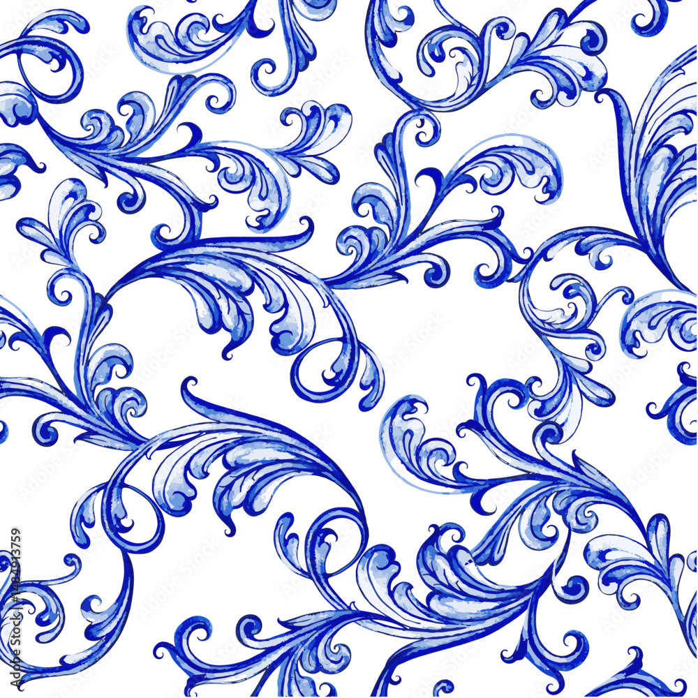 Blue floral texture pattern with flowers. Blue floral texture pattern with flowers.