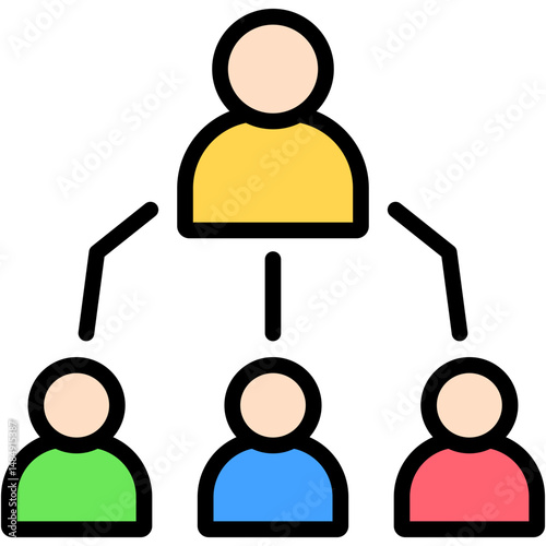 Lead Generation Colour Icon Vector Illustration