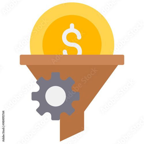 Conversion Rate Optimization Fill Icon Vector Illusrtation