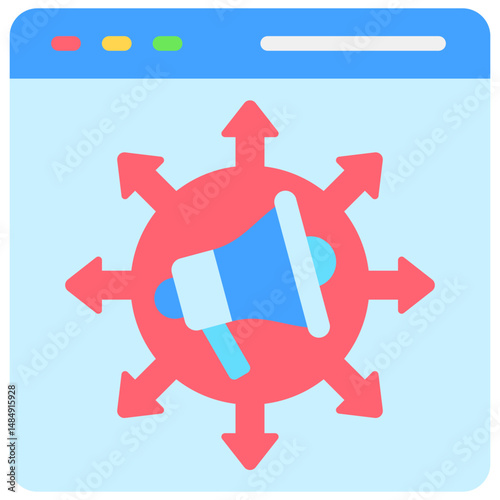 Inbound Marketing Fill Icon Vector Illusrtation