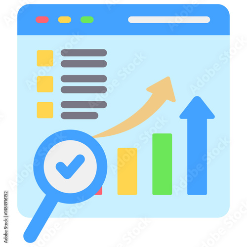 Marketing Metrics Fill Icon Vector Illusrtation photo