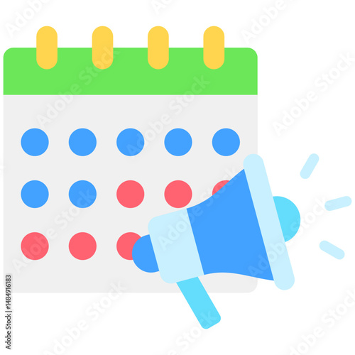 Event Marketing Fill Icon Vector Illusrtation