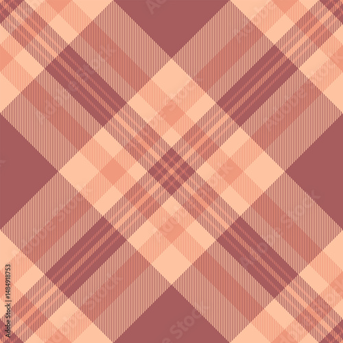 Elegant peach and mauve plaid pattern.  A sophisticated textile design perfect for fashion, home decor, or branding.
