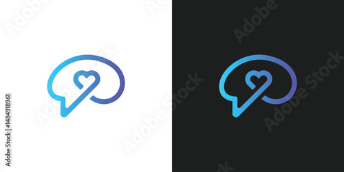 Brain Love for Tech Logo Design