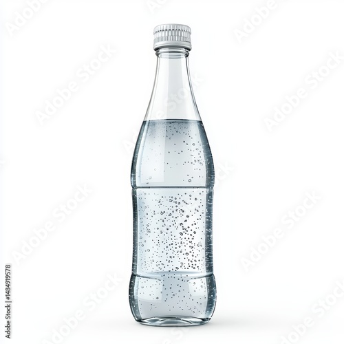 Wallpaper Mural Clear glass bottle with sparkling water inside isolated on white background Torontodigital.ca