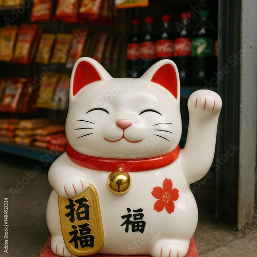 Wallpaper Mural Maneki-neko (Japanese lucky cat) in store display Torontodigital.ca