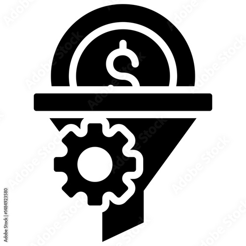Conversion Rate Optimization Solid Icon Vector Illustration