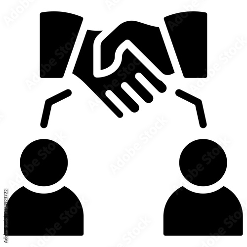 Customer Engagement Solid Icon Vector Illustration