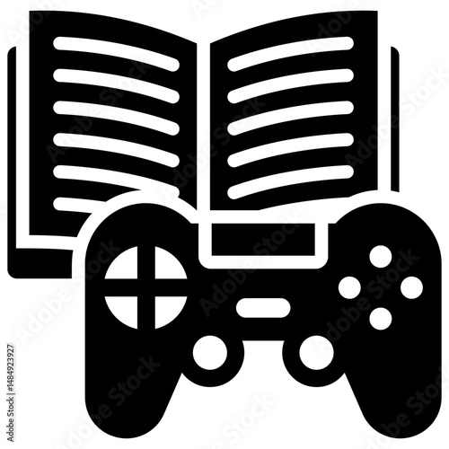 Gamification Solid Icon Vector Illustration