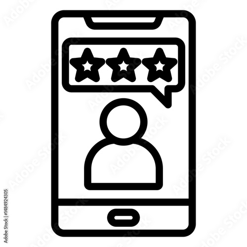 Online Reviews Lineal Icon Vector Illustration