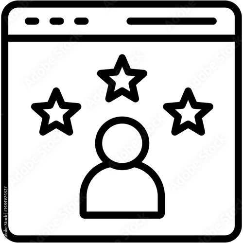 User Experience Lineal Icon Vector Illustration