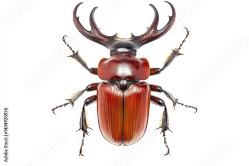 black beetle isolated on white background