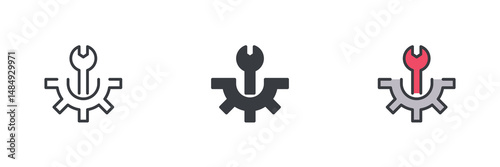 System configuration different style icon set