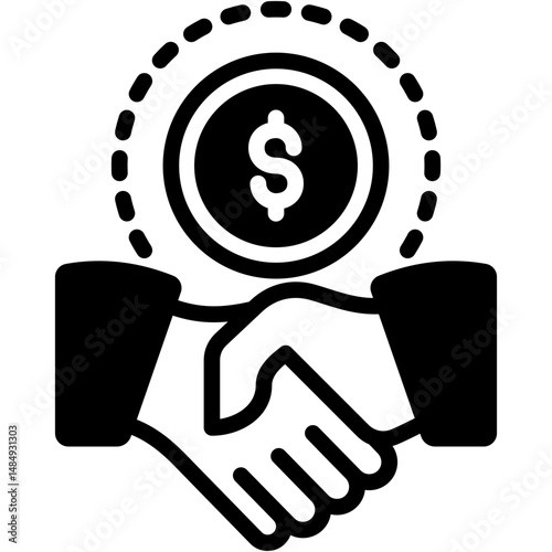 Closing The Deal Mixed Icon Vector Illustration