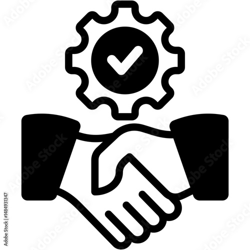 Deal Closing Mixed Icon Vector Illustration