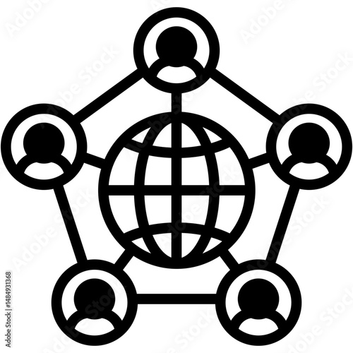 Networking Mixed Icon Vector Illustration